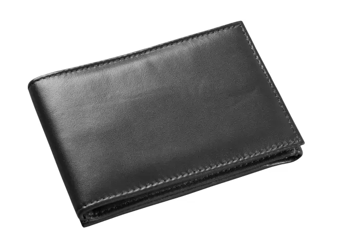 Quo Vadis - Porte-carte papillon - Silky - 14x8 cm - Cuir pleine fleur de vachette - Noir - PROMO