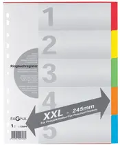PAGNA Intercalaires en carton, A4, 10 touches, extra large