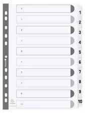 EXACOMPTA Intercalaires en carton 1-10, A4, 10 touches