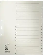 LEITZ Intercalaires en papier naturel, numéroté, format A4