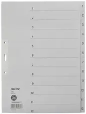 LEITZ Intercalaires en papier naturel, numéroté, format A4