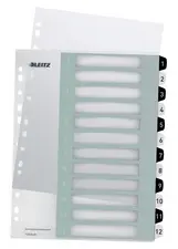 LEITZ Intercalaires en plastique WOW, numéroté, 1-10