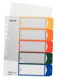LEITZ Intercalaires en plastique, numéroté, format A4 extra