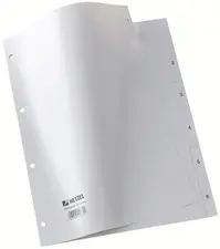 HETZEL intercalaires en plastique, chiffres, A4, 1-6, PP,