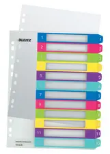 LEITZ Intercalaires en plastique WOW, numéroté, A4, 1-6