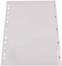 proOFFICE Intercalaires en plastique, numériques, A4
