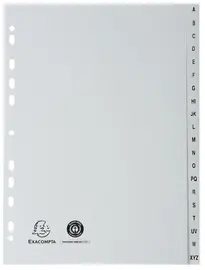 EXACOMPTA Intercalaires en plastique, A-Z, A4, 26 touches