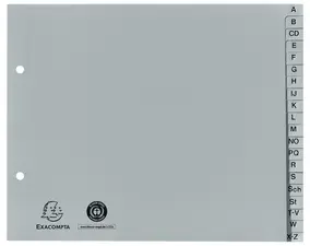 EXACOMPTA Intercalaire en plastique, A-Z, 2/3 A4, 20 touches