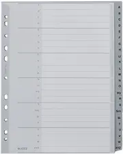 LEITZ Intercalaires en plastique, A-Z, format A4 extra large