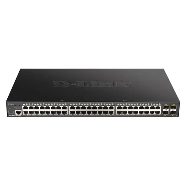 D-Link Switch DGS-1250-52XMP 48xGBit/4xSFP+ PoE (370W) 19" Managed