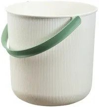 NHG Seau de rangement AKITA, 10 litres, blanc/vert