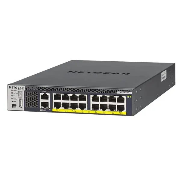Netgear 16Port Gigabit PoE+ Managed Switch 100/1000/10000 M4300-16X +++ 500W PoE Stabelbar, Nonstop Forwarding uvm.