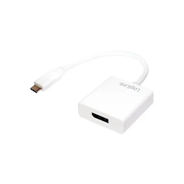 Adaptateur USB-C => DP (St/Bu) 15 cm blanc