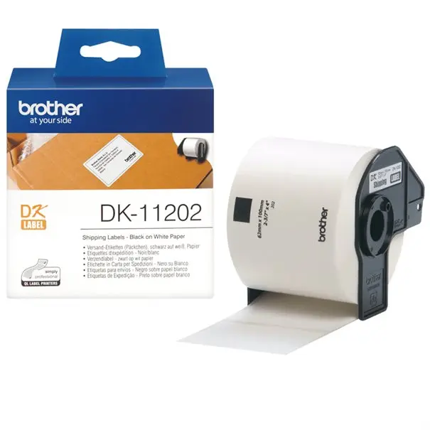 Einzeletiketten Brother DK-11202 schwarz auf weiß