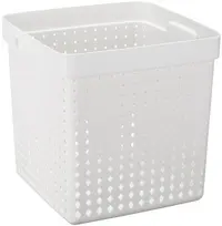NHG Bac de rangement SEOUL BASKET XL, PP, blanc