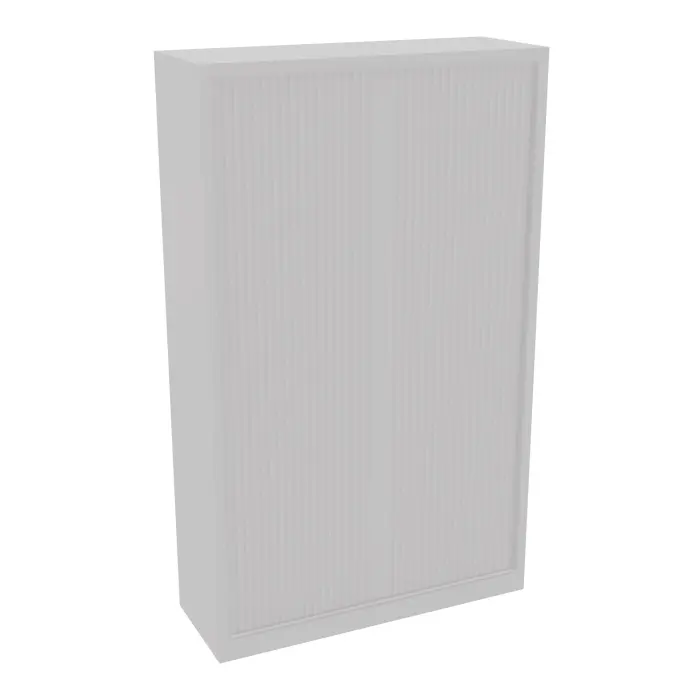 Armoire à rideaux démontable H. 198 x L. 120 x P. 45 cm corps finition gris rideaux PVC finition gris - équipée de 4 tablettes + rail