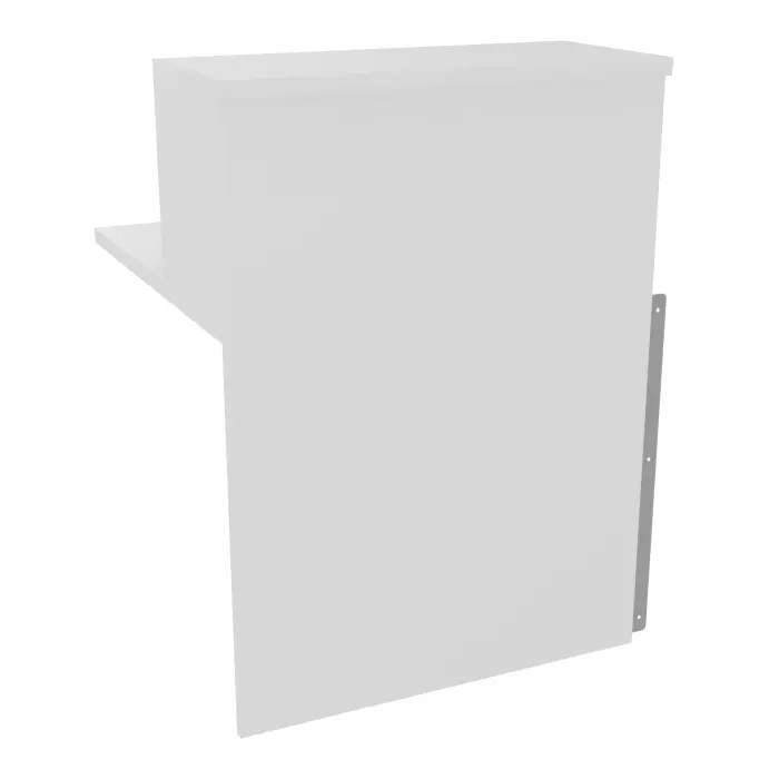 Module de banque d'accueil Guest intermédiaire H. 113 x L. 80 cm plateau mélamine blanc neige structure mélamine blanc neige