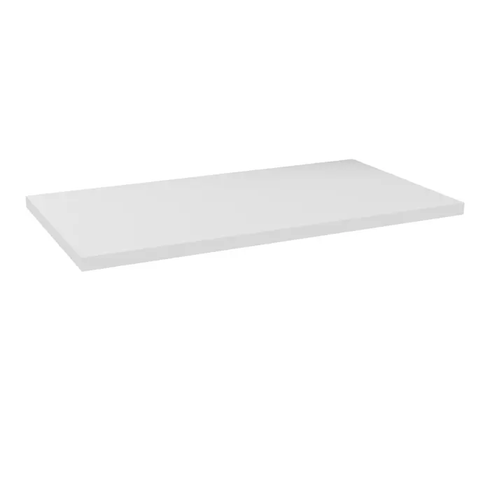 Top d’armoire en mélamine L. 80 cm décor blanc neige