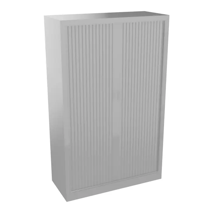 Armoire à rideaux métal gris aluminium H. 160,8 cm x L. 100 cm corps métal gris aluminium