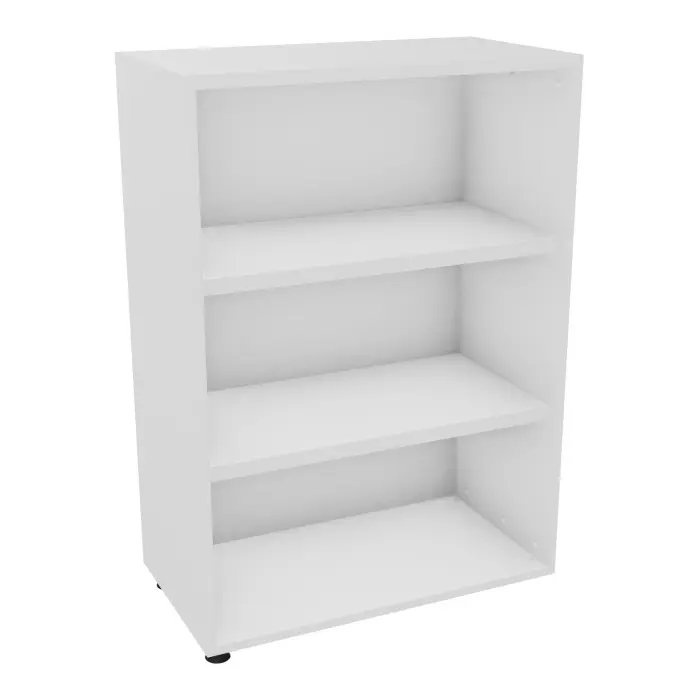 Armoire mélamine Armand 2 tablettes H. 113,5 x L. 80 x P. 43,2 cm sans portes - corps et top finition mélamine blanc neige