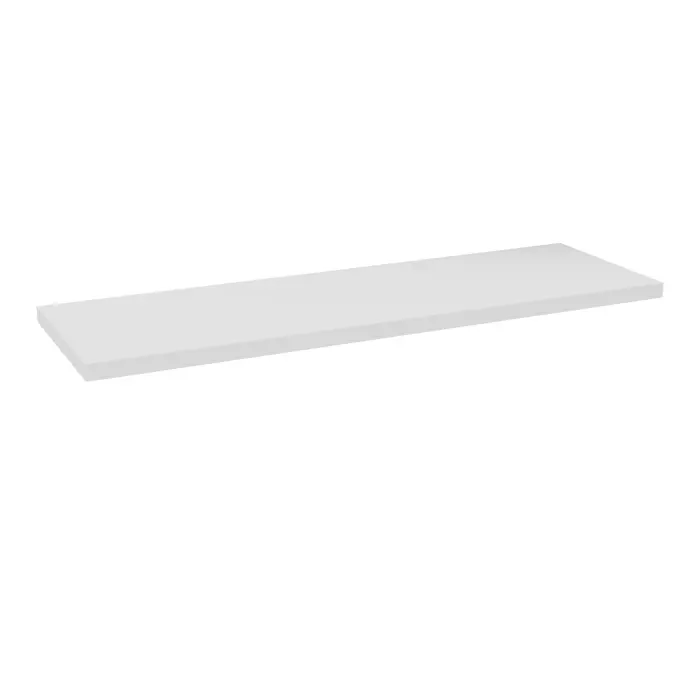 Tablette L. 120 cm métal lisse blanc pour armoire Armand avec portes coulissantes