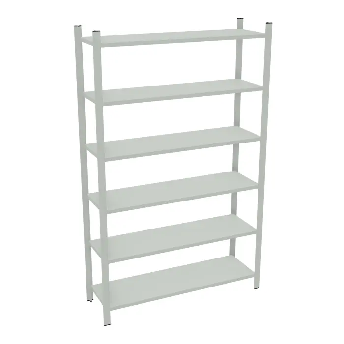 Element départ rayonnage H. 200 cm x L. 120 cm  acier galvanisé 6 tablettes  acier galvanisé