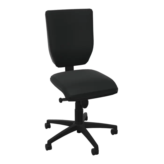 Siège Alter - mécanisme synchrone sans accotoirs - assise standard et dossier tissu Bondaï noir - piètement nylon noir