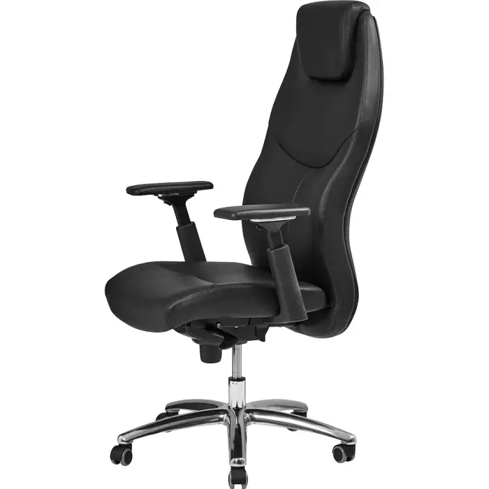 Fauteuil de Direction Tension réglable, anti-retour Imitation cuir noir uniquement Accoudoirs réglables 3D, manchettes « soft touch »
