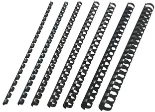 LEITZ Peigne à relier en plastique, diamétre 14 mm, noir