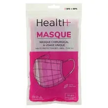HEALTL+ MASQUE CHIRURGICAL TYPE IIR CERTIFIE CE BFE>98% ROSE 10PCS