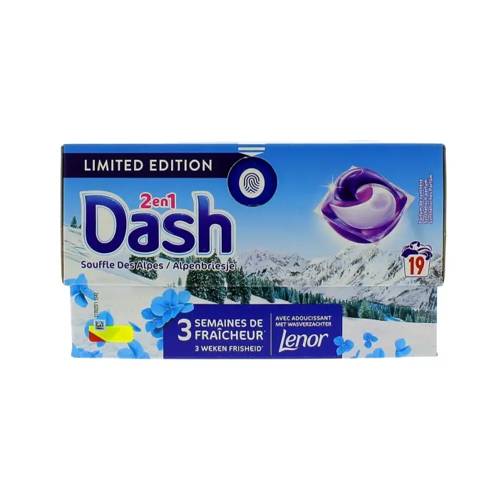DASH LESSIVE PODS 2EN1 ALPINE BREEZE 19 LAVAGES