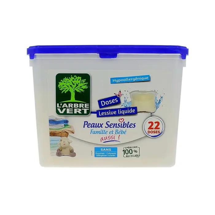 L'ARBRE VERT LESSIVE DOSES PEAUX SENSIBLES 22 LAVAGES