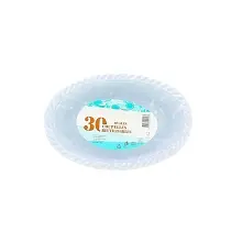 COUPELLES OVALES BLANCHES EN PLASTIQUE REUTILISABLE x30