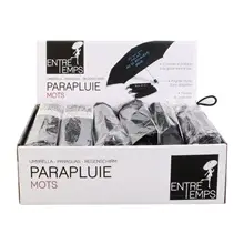 ENTRE TEMPS PARAPLUIE COMPACT MOTS AVEC ETUI