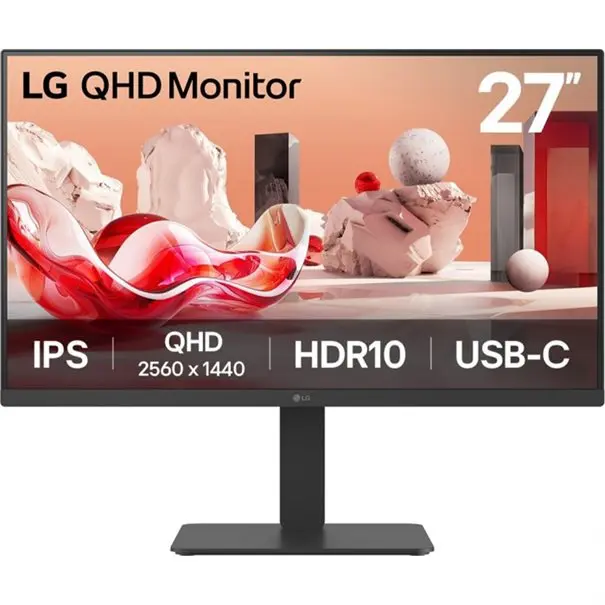 LG LCD 27BA65QB-B 27" black USB-C, KVM, Daisy Chain