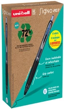 uni-ball Stylo roller encre gel SIGNO 207E, VALUE PACK, noir