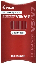 PILOT Cartouches d'encre pour Stylo roller V5/V7, bleu