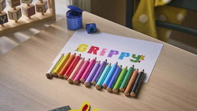 FABER-CASTELL Crayon de couleur Grippy, étui carton de 16