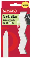 herlitz Craie pour tableau, blanc, étui en carton de 12