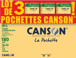 CANSON Papier à dessin "C" à grain & "Mi-Teintes", lot de 2