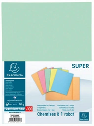 EXACOMPTA Chemise 1 rabat SUPER 160, A4, jaune