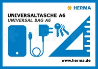 HERMA Pochette à fermeture à zip "Mesh Bags", A6, bleu