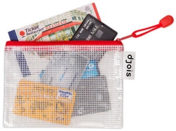 djois by tarifold Pochette à zip ZIPPER, A6, PVC, bleu