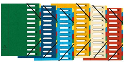 EXACOMPTA Trieur Harmonika, A4, 24 compartiments, bleu