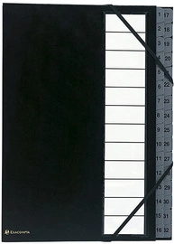 EXACOMPTA Trieur Ordonator, A-Z, A4, 24 compartiments, noir
