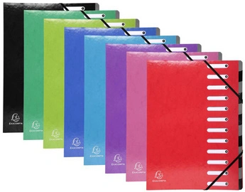 EXACOMPTA Trieur Iderama, 12 compartiments, rouge
