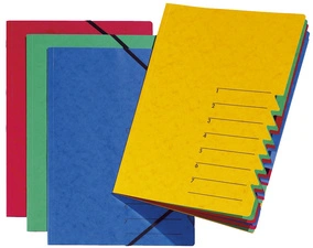 PAGNA trieur "EASY", A4, carton, 7 compartiments, vert