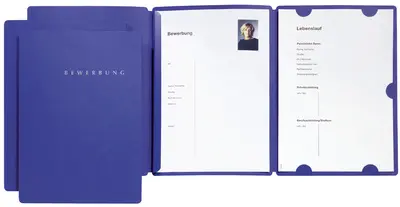 PAGNA Bewerbungsmappe "Select", DIN A4, aus Karton, blau
