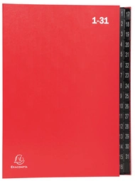 EXACOMPTA Pultordner, DIN A4, 1-12/1-31/, 44 Fächer, schwarz