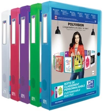 Oxford Boite de rangement POLYVISION, A4, PP, bleu